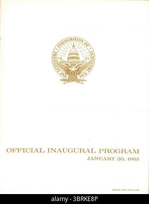 Lyndon B. Johnson Einweihungsprogramm, 1965. Stockfoto