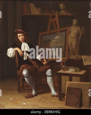 M. van Musscher - Een schilder in zijn Atelier Stockfoto