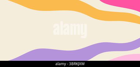 Verdrehter verzerrter Retro-grooviger Bannerhintergrund Stock Vektor