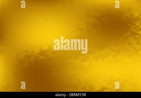 Hintergrund aus massivem Gold mit Farbverlauf. Glänzende Goldfolienfarbe. Hintergrundbild mit Verlaufsgrafik und Weichzeichnung. Luxuriöses Papier im leuchtenden goldenen Design. Gold Stock Vektor