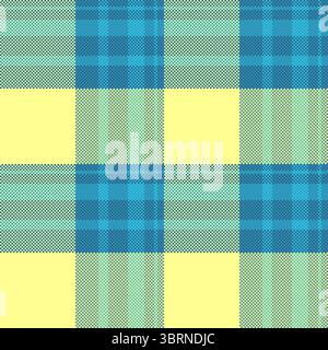Farbenfrohes Pastellmuster in Gelb und Petrol. Perfekt für Textildesign, Website-Hintergründe oder Bastelprojekte. Dieses fröhliche, nahtlose Textu Stock Vektor