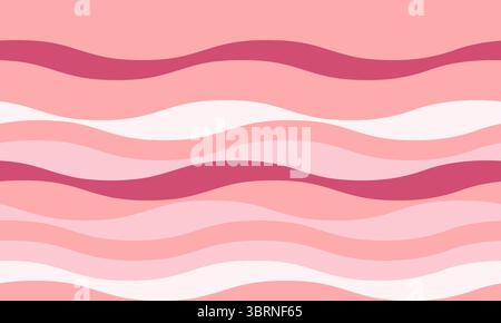 Hintergrund mit abstraktem rosa Wellenmuster. Weiche Pastelltöne sorgen für eine beruhigende, feminine Ästhetik, die sich perfekt für Websites, soziale Medien, Branding oder Print eignet Stock Vektor