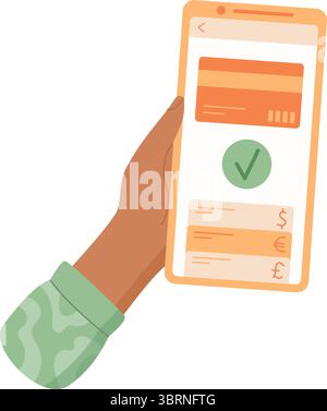 Handheld Phone For Payment (Telefon Zur Zahlung Halten) Stock Vektor