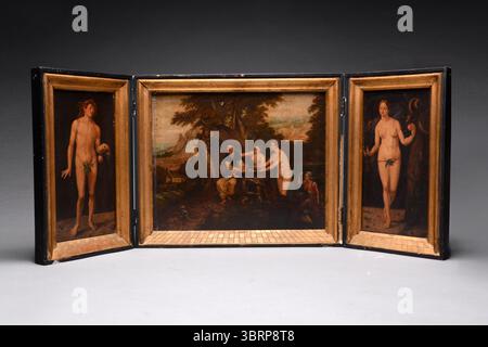 Relanstößiges Ölgemälde Triptychon mit Albrecht Durer Stockfoto