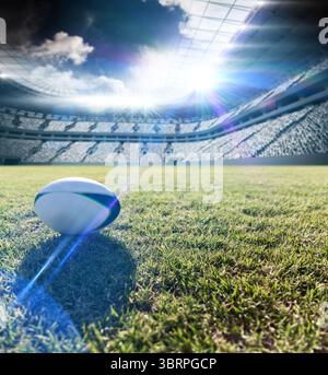 Fußball auf dem Feld im Stadion. Stockfoto