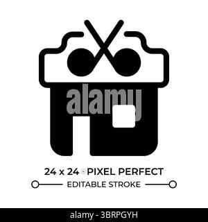 Friseursalon Glyph ui-Symbol Stock Vektor