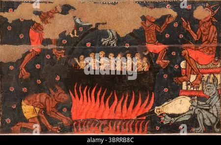 Letztes Abendmahl. Panel St. Michael. 13. Jh. Condemneds. Fontanals de Cerdanya. Spanien. Gotisch. Nationales Kunstmuseum von Katalonien. Barcelona. Spanien. Stockfoto