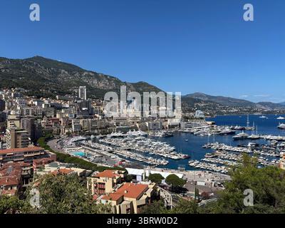 Blick vom Point du Vue de Fontvieille in Monaco. Stockfoto