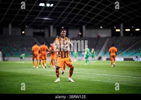 LJUBLJANA, SLOWENIEN - 10. JULI 2025: Kevin - das Spiel UEFA Europa League FC Shakhtar Donetsk gegen Ilves im Stadion Stozice. Stockfoto
