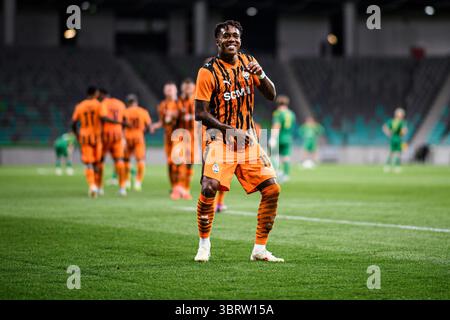 LJUBLJANA, SLOWENIEN - 10. JULI 2025: Kevin - das Spiel UEFA Europa League FC Shakhtar Donetsk gegen Ilves im Stadion Stozice. Stockfoto
