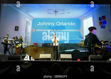 25. September 2020, Toronto, Ontario, Kanada: Der kanadische Sänger Johnny Orlando spielte eine ausverkaufte Show auf der OLG Play Stage in Toronto. Im Bild: JOHNNY ORLANDO (Bild: © Angel Marchini/ZUMA Wire) Stockfoto