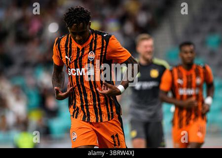 LJUBLJANA, SLOWENIEN - 10. JULI 2025: Kevin - das Spiel UEFA Europa League FC Shakhtar Donetsk gegen Ilves im Stadion Stozice. Stockfoto