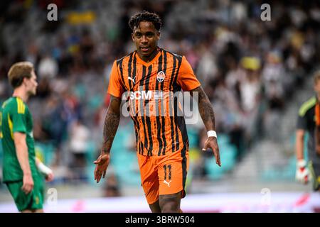 LJUBLJANA, SLOWENIEN - 10. JULI 2025: Kevin - das Spiel UEFA Europa League FC Shakhtar Donetsk gegen Ilves im Stadion Stozice. Stockfoto