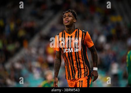 LJUBLJANA, SLOWENIEN - 10. JULI 2025: Kevin - das Spiel UEFA Europa League FC Shakhtar Donetsk gegen Ilves im Stadion Stozice. Stockfoto