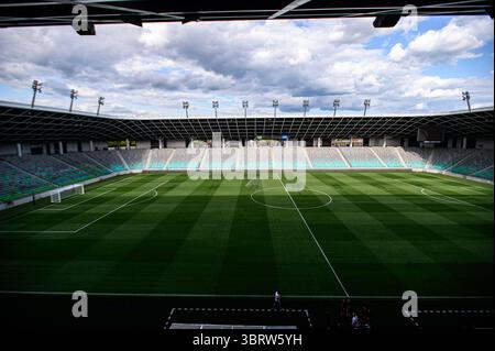 LJUBLJANA, SLOWENIEN - 10. JULI 2025: Stsdium - das Spiel UEFA Europa League FC Shakhtar Donetsk gegen Ilves im Stadion Stozice. Stockfoto