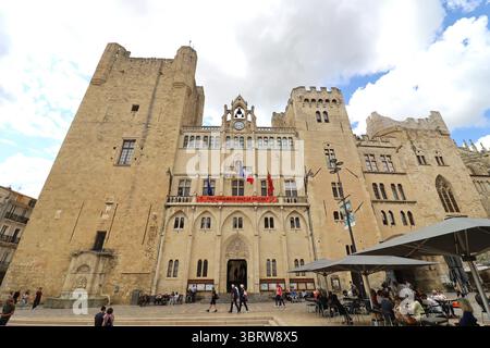 Rathaus, Außenansicht, Stadt Narbonne, Departement Aude, Frankreich Stockfoto