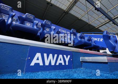Auswärtsdugout im King Power Stadum - Leicester City gegen Ipswich Town, Premier League, King Power Stadium, Leicester, Großbritannien - 18. Mai 2025 nur redaktionelle Verwendung - es gelten Einschränkungen bei DataCo Stockfoto