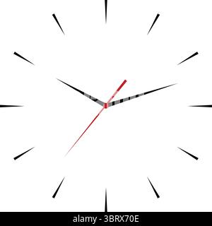 Klassische Uhr im realistischen flachen Stil, Timer auf transparentem Hintergrund. Business-Uhr. Vektor-Konstruktionselement für das Projekt. Stock Vektor