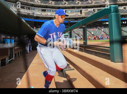 10. Juni 2018: Texas Rangers erster Baseman Ronald Guzman #67 während eines MLB-Spiels zwischen den Houston Astros und den Texas Rangers im Globe Life Park in Arlington, TX Houston besiegte Texas 8-7 Albert Pena/CSM(Credit Image: &Copy; Albert Pena/CSM via ZUMA Wire) Stockfoto
