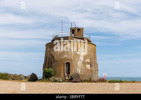 Martello Tower No. 66, Langney Point, Eastbourne, East Sussex, Großbritannien Stockfoto