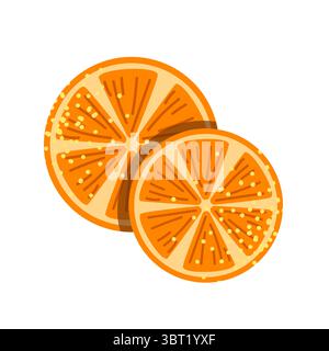 Set Glühweinbecher mit Orangenscheiben, Anis und Zimtstangen. Heißes Herbstgetränk. Vektorillustration auf weißem Hintergrund Stock Vektor