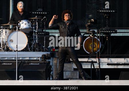 Jake Clemons von der E Street Band Bruce während der Springsteen tritt am 25. Juli 2023 live im Autodromo di Monza auf Stockfoto