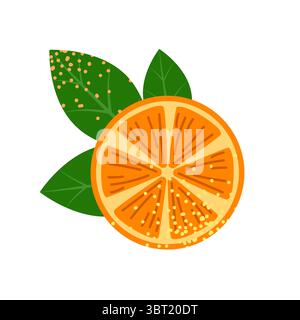 Set Glühweinbecher mit Orangenscheiben, Anis und Zimtstangen. Heißes Herbstgetränk. Vektorillustration auf weißem Hintergrund Stock Vektor