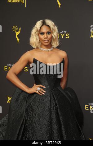15. September 2019, La, Vereinigte Staaten von Amerika: Laverne Cox kommt am 15. September 2019 bei den 71. Annual Primetime Creative Arts Emmy Awards am 2. Tag im Microsoft Theater in Los Angeles, USA (Credit Image: © Famous/Ace Pictures via ZUMA Press) Stockfoto