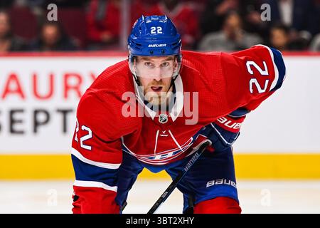 19. September 2019: Montreal Canadiens Right Wing Dale Weise (22) wartet auf ein Faceoff während des Vorsaisonspiels der Florida Panthers bei Montreal Canadiens im Bell Centre in Montreal, Quebec. David Kirouac/CSM(Credit Image: &Copy; David Kirouac/CSM via ZUMA Wire) Stockfoto