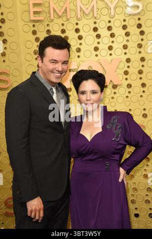 22. September 2019, Los Angeles, CA, USA: LOS ANGELES - 22. September: Seth MacFarlane, Alex Borstein bei den Primetime Emmy Awards - Ankunft im Microsoft Theater am 22. September 2019 in Los Angeles, CA (Credit Image: © Kathy Hutchins via ZUMA Wire) Stockfoto