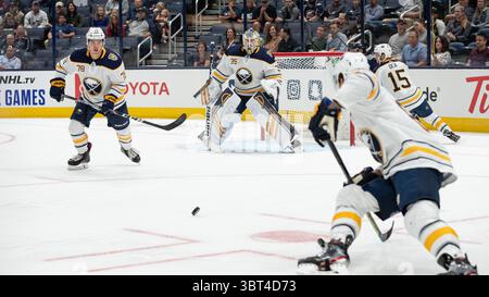 17. September 2019: Buffalo Sabres Verteidiger Jacob Bryson (78) übergibt den Puck während der NHL-Vorsaison-Action zwischen den Buffalo Sabres und den Columbus Blue Jackets in der Nationwide Arena am 17. September 2019 in Columbus, OH. Adam Lacy/CSM(Credit Image: &Copy; Adam Lacy/CSM via ZUMA Wire) Stockfoto