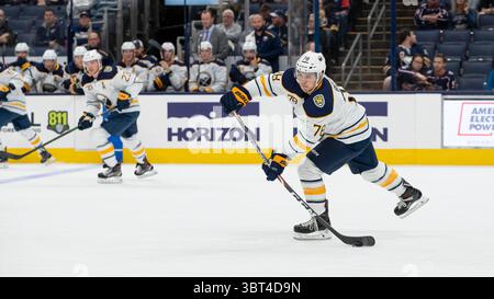 17. September 2019: Buffalo Sabres Verteidiger Jacob Bryson (78) während der NHL-Vorsaison-Action zwischen den Buffalo Sabres und den Columbus Blue Jackets in der Nationwide Arena am 17. September 2019 in Columbus, OH. Adam Lacy/CSM(Credit Image: &Copy; Adam Lacy/CSM via ZUMA Wire) Stockfoto