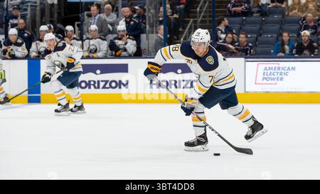 17. September 2019: Buffalo Sabres Verteidiger Jacob Bryson (78) während der NHL-Vorsaison-Action zwischen den Buffalo Sabres und den Columbus Blue Jackets in der Nationwide Arena am 17. September 2019 in Columbus, OH. Adam Lacy/CSM(Credit Image: &Copy; Adam Lacy/CSM via ZUMA Wire) Stockfoto