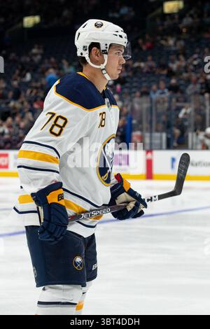 17. September 2019: Buffalo Sabres Verteidiger Jacob Bryson (78) während der NHL-Vorsaison-Action zwischen den Buffalo Sabres und den Columbus Blue Jackets in der Nationwide Arena am 17. September 2019 in Columbus, OH. Adam Lacy/CSM(Credit Image: &Copy; Adam Lacy/CSM via ZUMA Wire) Stockfoto