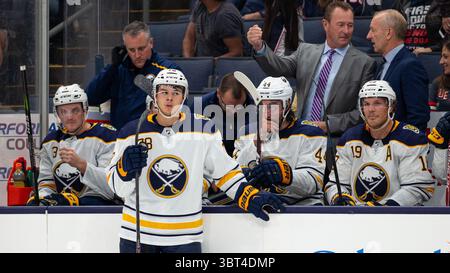 17. September 2019: Der Buffalo Sabres-Verteidiger Jacob Bryson (78) steht während eines Spieles zwischen den Buffalo Sabres und den Columbus Blue Jackets in der Nationwide Arena am 17. September 2019 in Columbus, OH. Adam Lacy/CSM(Credit Image: &Copy; Adam Lacy/CSM via ZUMA Wire) Stockfoto