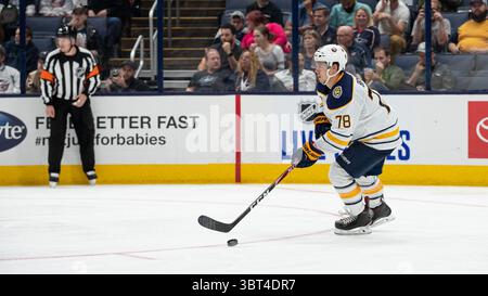 17. September 2019: Buffalo Sabres Verteidiger Jacob Bryson (78) während der NHL-Vorsaison-Action zwischen den Buffalo Sabres und den Columbus Blue Jackets in der Nationwide Arena am 17. September 2019 in Columbus, OH. Adam Lacy/CSM(Credit Image: &Copy; Adam Lacy/CSM via ZUMA Wire) Stockfoto