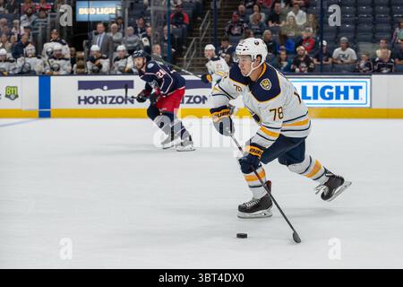 17. September 2019: Buffalo Sabres Verteidiger Jacob Bryson (78) während der NHL-Vorsaison-Action zwischen den Buffalo Sabres und den Columbus Blue Jackets in der Nationwide Arena am 17. September 2019 in Columbus, OH. Adam Lacy/CSM(Credit Image: &Copy; Adam Lacy/CSM via ZUMA Wire) Stockfoto
