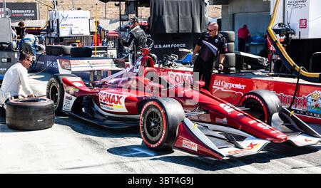 September 2019 Monterey, CA, USA Ed Carpenter Racing Boxencrew vor dem Firestone Grand Prix von Monterey IndyCar Championship auf dem WeatherTech Raceway Laguna Seca Monterey, CA Thurman James / CSM(Credit Image: &Copy; Thurman James/CSM via ZUMA Wire) Stockfoto