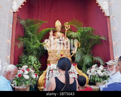 21. September 2019 – New York, New York, USA – die Szene in Little Italy beim jährlichen fest des San Gennaro in der Mulberry Street, das seit langem mit italienischen Amerikanern in New York verbunden ist, die für ihre italienische Küche, Fahrgeschäfte, Restaurants und Atmosphäre berühmt sind. Fand in der zweiten Septemberwoche mit enormen Menschenmengen statt. Schutzpatron von Neapel. (Kreditbild: © Milo Hess/ZUMA Wire) Stockfoto