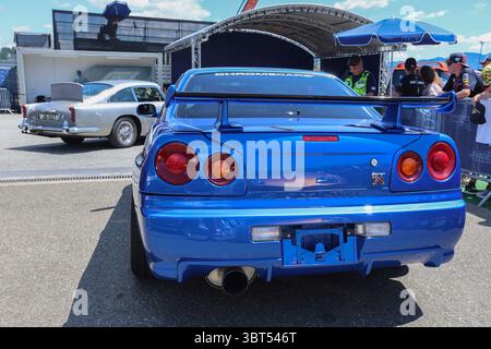 Red Bull Ring, 29. Juni 2025. Formel 1 MSC Cruises großer Preis von Österreich 2025. Abbildung: Original Nissan Skyline R34 GT-R aus dem Jahr 1999 aus dem Film Fast & Furious (Fast & Furious 4) bei der Legends Parade. Es wurde von Paul Walker selbst in den Actionszenen des Films © Piotr Zajac/Alamy Live News gesteuert Stockfoto