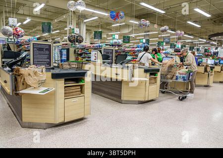 Miami Beach Florida, North Beach, Publix Supermarkt, Lebensmittelgeschäft, Inneneinrichtung, Kassenbereich, Kassenbereich mit Ballo Stockfoto
