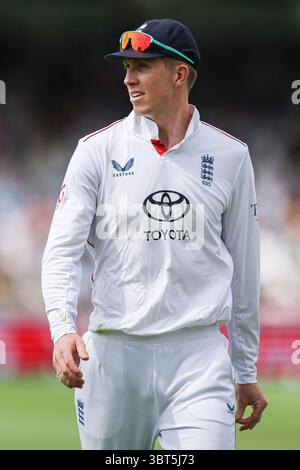 Lords Cricket Gound, London, Großbritannien. Juli 2025. Dritter Rothesay Cricket Test, Tag 5, England gegen Indien; Zak Crawley aus England Credit: Action Plus Sports/Alamy Live News Stockfoto