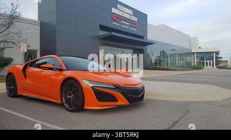 24. September 2019, MI, USA: Neben dem Honda-Werk in Marysville verfügt Honda über Montagewerke in ganz Ohio, darunter das Honda Performance Center in Marysville, das den NSX für 160.000 US-Dollar schweren Supersportwagen von Acura herstellt. (Kreditbild: © TNS via ZUMA Wire) Stockfoto