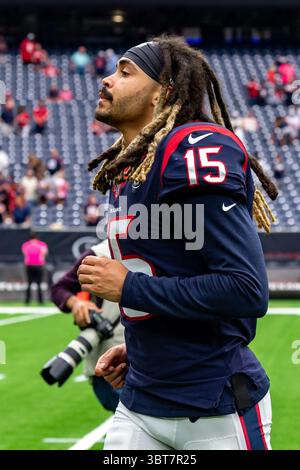 6. Oktober 2019: Der Houston Texans Wide Receiver will Fuller V (15) verlässt das Feld nach dem Spiel zwischen den Atlanta Falcons und den Houston Texans im NRG Stadium in Houston Texas. Texaner gewinnen mit 53:32. Maria Lysaker / CSM.(Guthaben: &Copy; Maria Lysaker/CSM via ZUMA Wire) Stockfoto