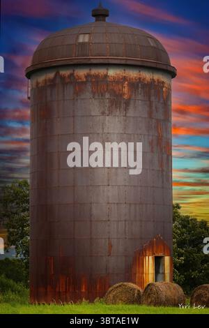 Ein Bauernsilo Stockfoto