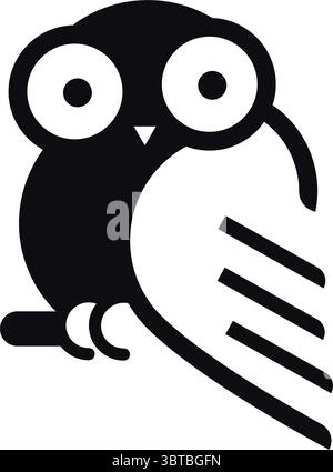 Minimalistisches Eulen-Logo-Design, Moderner Geometrischer Vogel Stock Vektor
