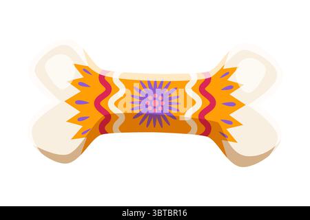 Der Tag des toten Fontknochens mit Ringelblumenknochen-Satzzeichen. Mexikanischer Tod Feiertag Schriftart Vektor spezielles Symbol, Dia de Los Muertos Festival Typenschild. Rituelle Festschrift-Satzzeichen Stock Vektor