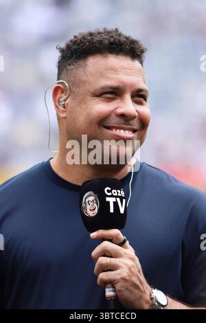 East Rutherford, New Jersey, USA. Juli 2025. Ronaldo reagiert vor dem Finale der FIFA Club-Weltmeisterschaft 2025 zwischen Chelsea FC und Paris Saint-Germain im MetLife Stadium. Am 13. Juli 2025 in East Rutherford, New Jersey. (Credit Image: © Horacio Zamora Rios/eyepix via ZUMA Press Wire) NUR REDAKTIONELLE VERWENDUNG! Nicht für kommerzielle ZWECKE! Stockfoto
