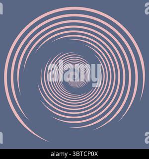 Abstrakte optische Täuschungskomposition. Moderner Hintergrund. Optisches Kunstmuster. Stock Vektor