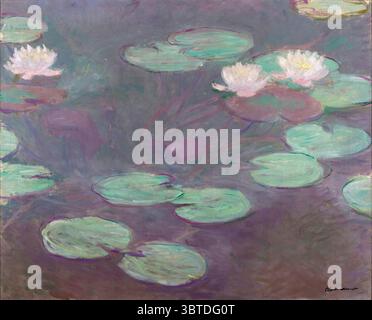 Claude Monet, Rosa Wasserlilien, Ölgemälde auf Leinwand, 1897-1899 Stockfoto